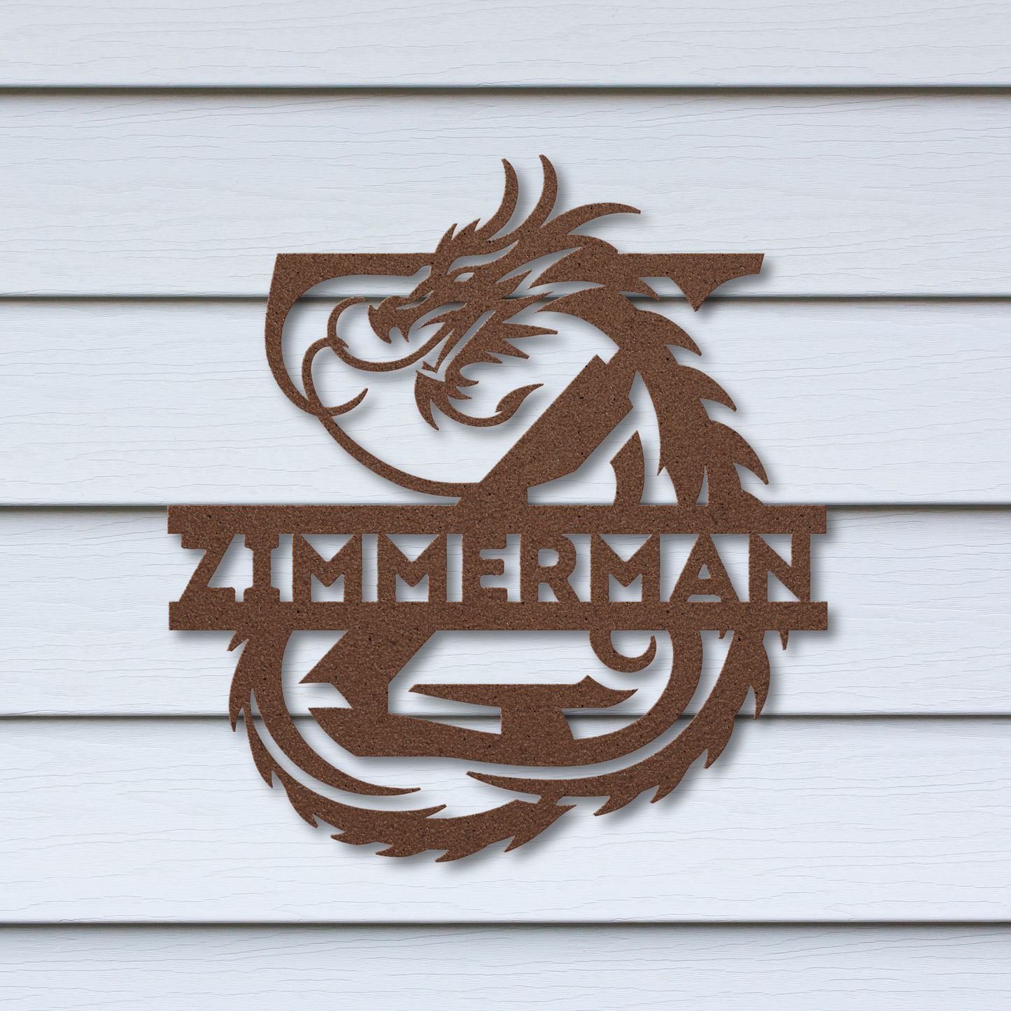 Custom Dragon Letter Z Metal Sign: For Mythical Fans