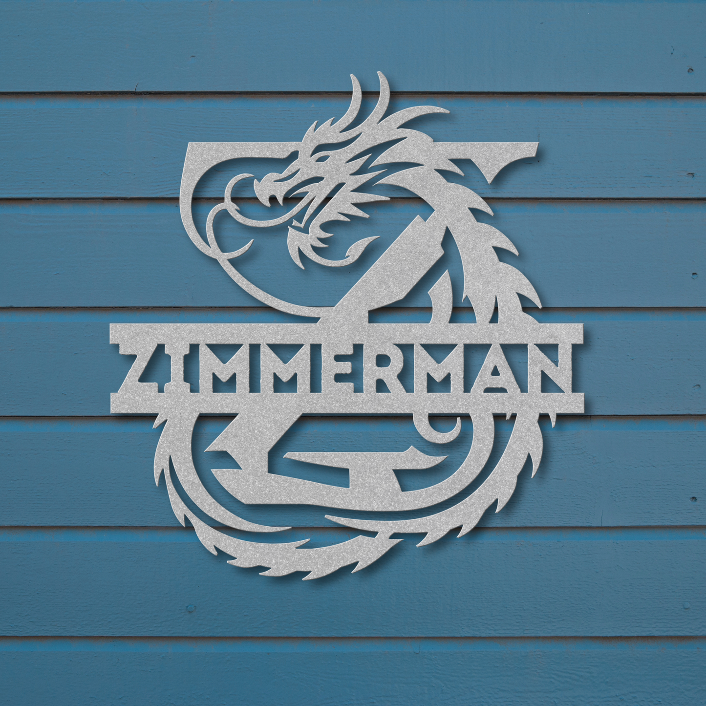 Custom Dragon Letter Z Metal Sign: For Mythical Fans