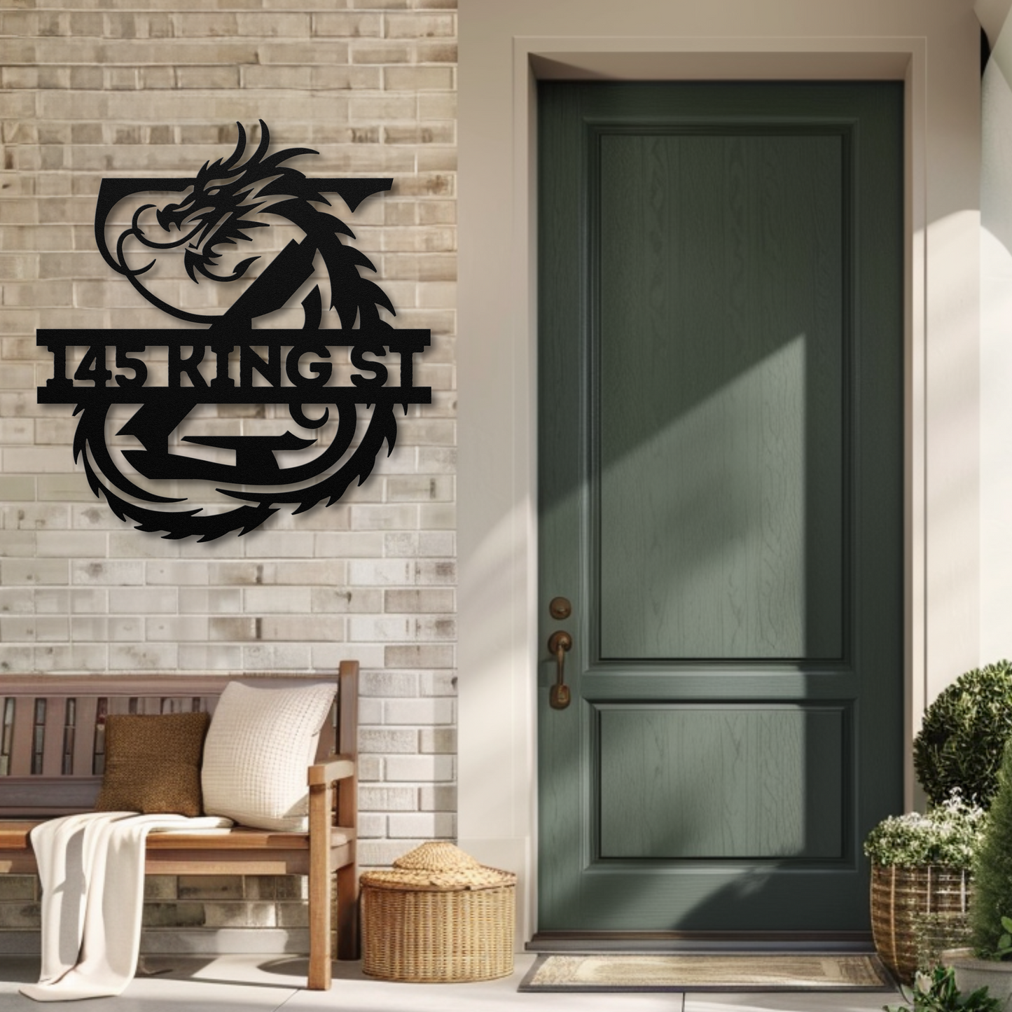 Custom Dragon Letter Z Metal Sign: For Mythical Fans