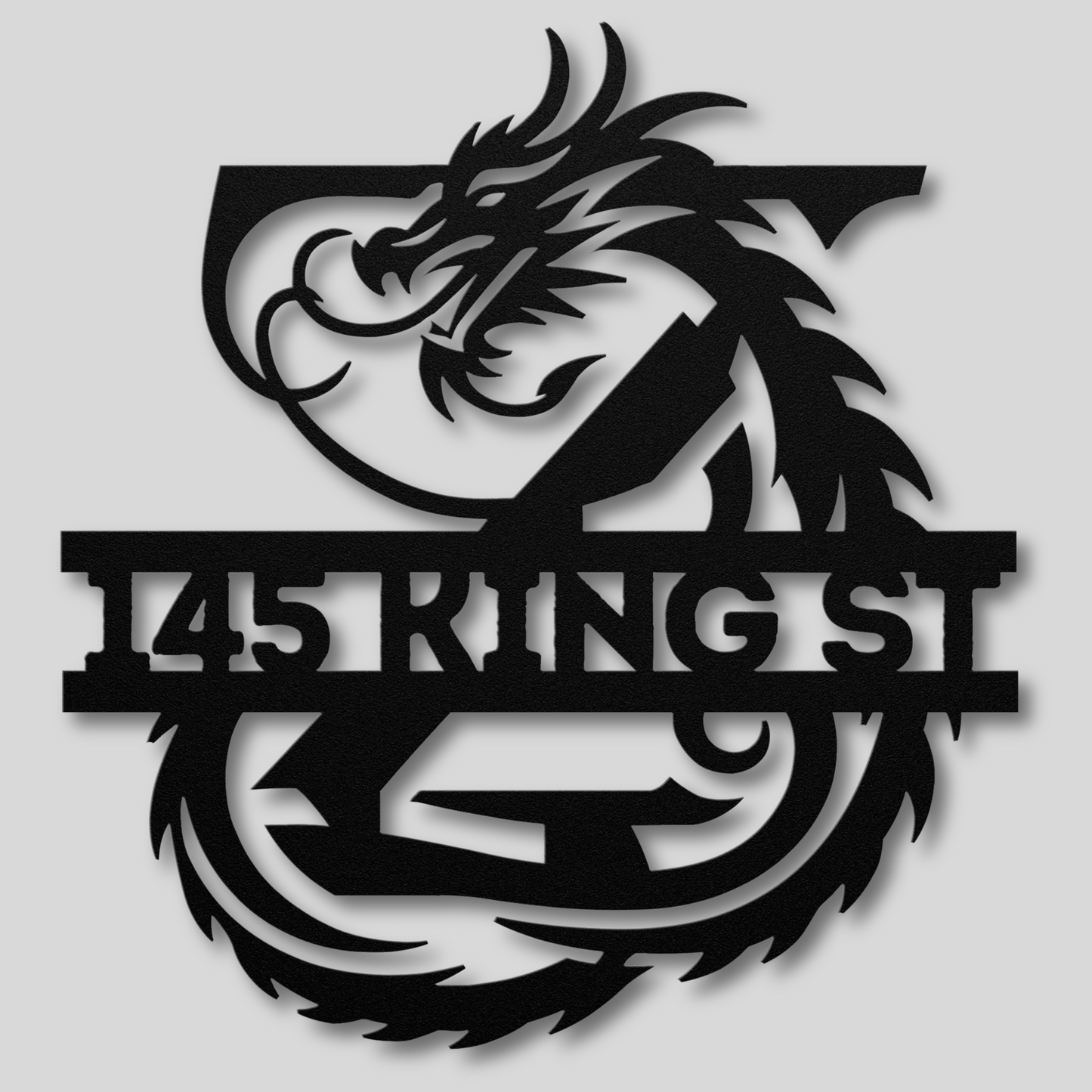 Custom Dragon Letter Z Metal Sign: For Mythical Fans