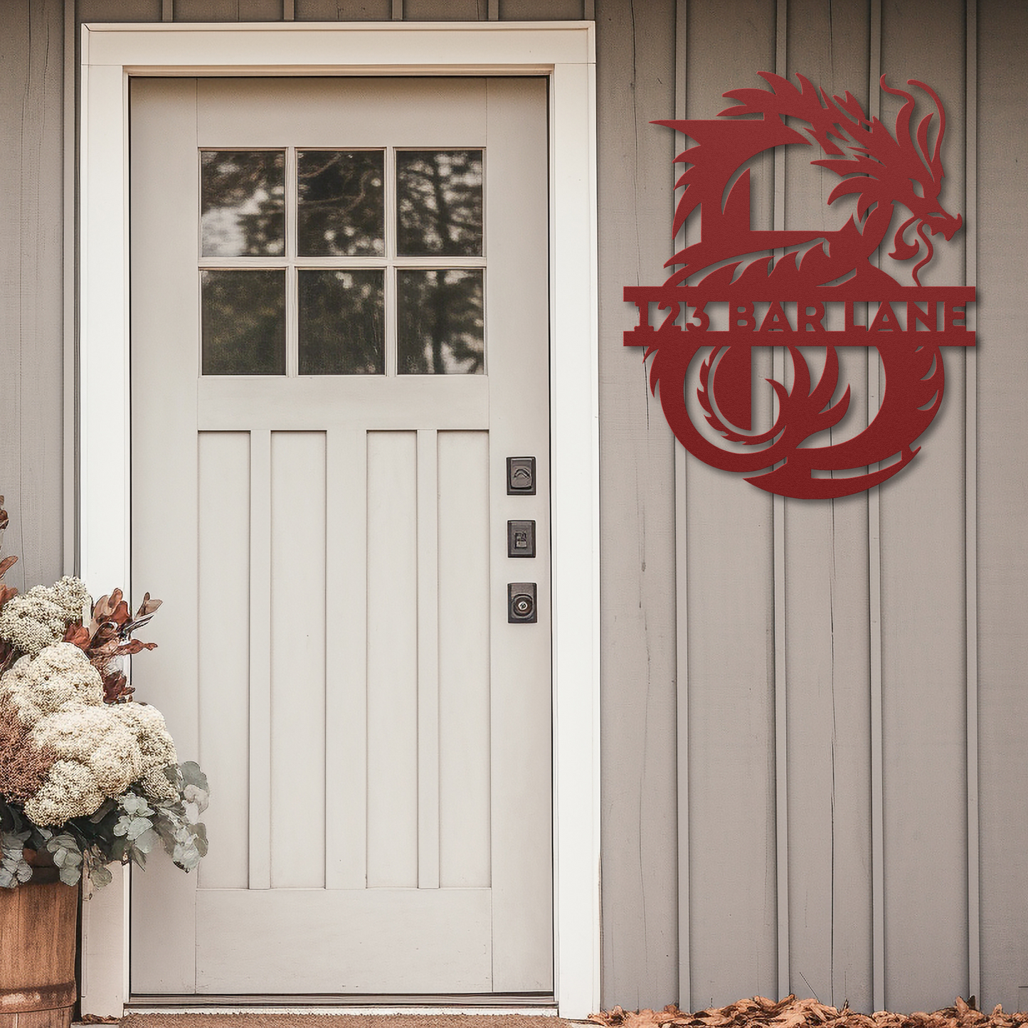 Custom Dragon Letter B Metal Sign: Enchanting and Unique