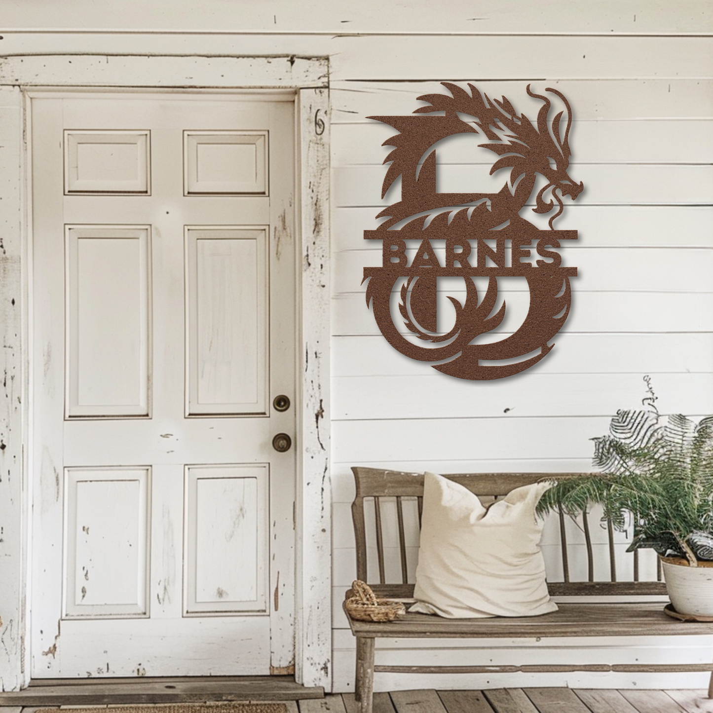 Custom Dragon Letter B Metal Sign: Enchanting and Unique