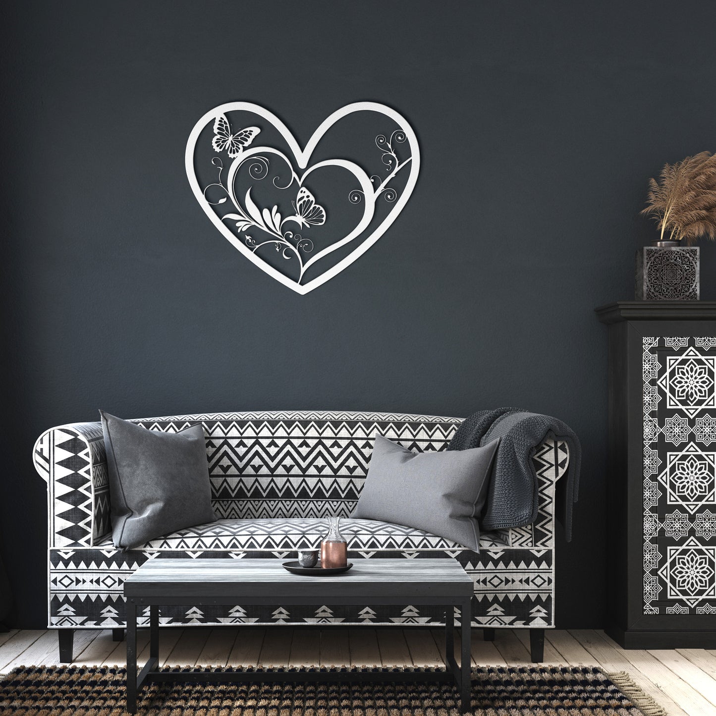 Unique Heart of Butterflies Metal Wall Art: A Symbol of Transformation
