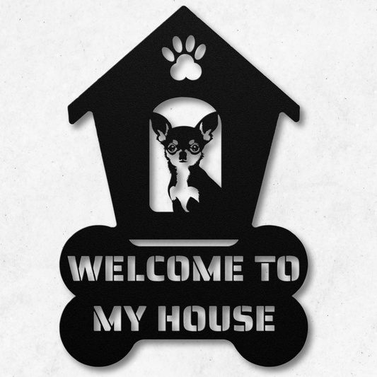 Chihuahua Welcome Dog House Sign: A Warm Greeting for Your Home