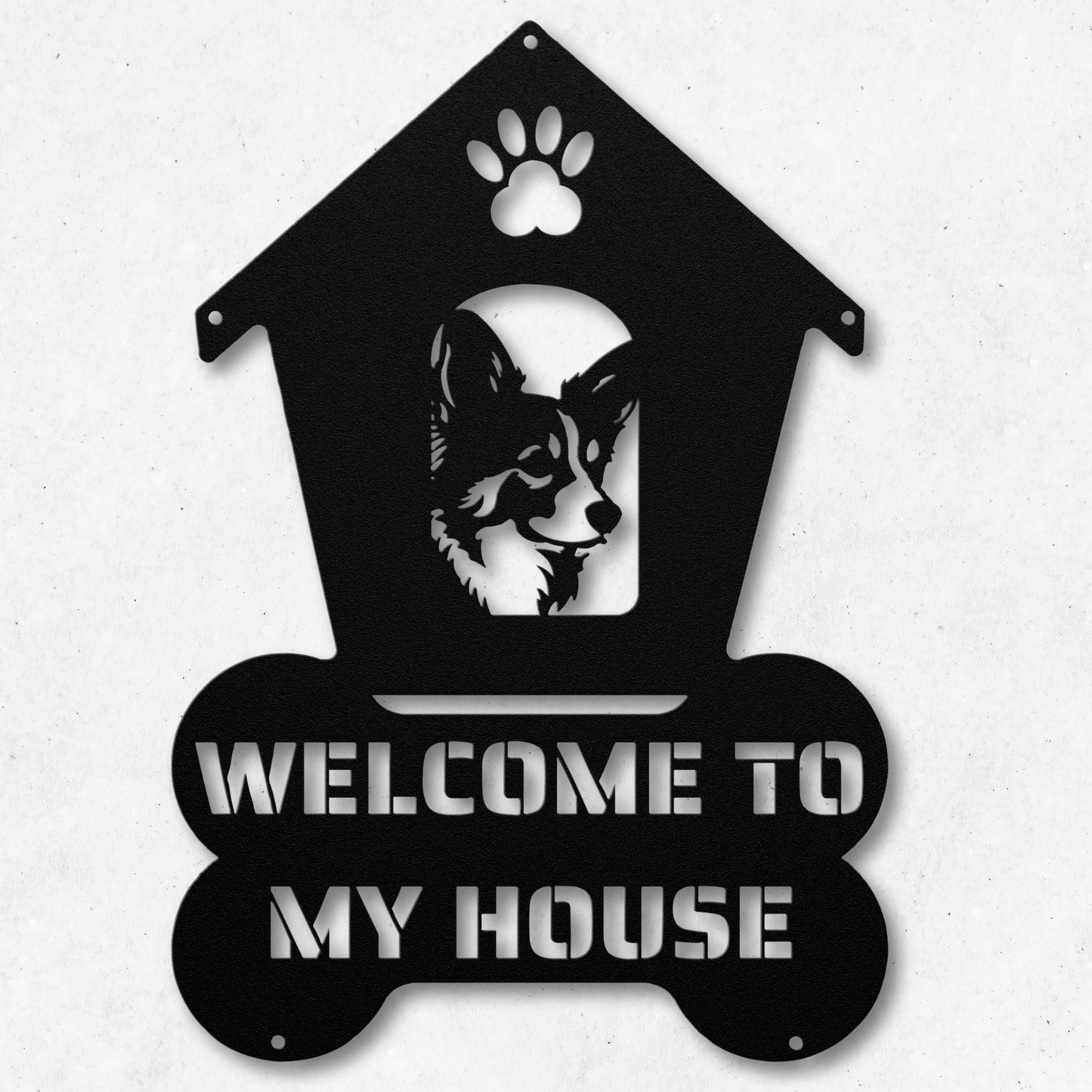 Corgi Welcome Dog House Sign: A Warm Greeting for Your Home