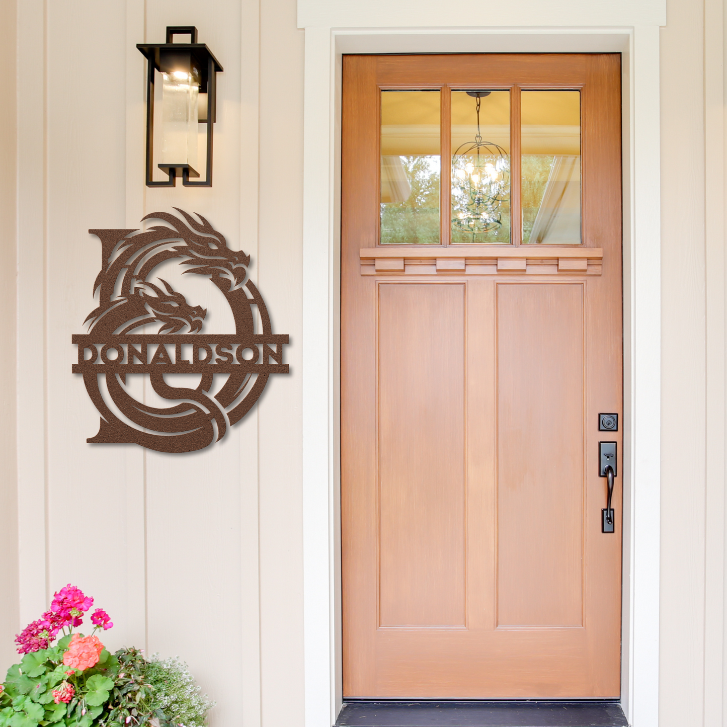 Custom Dragon Letter D Metal Sign: For Mythical Lovers