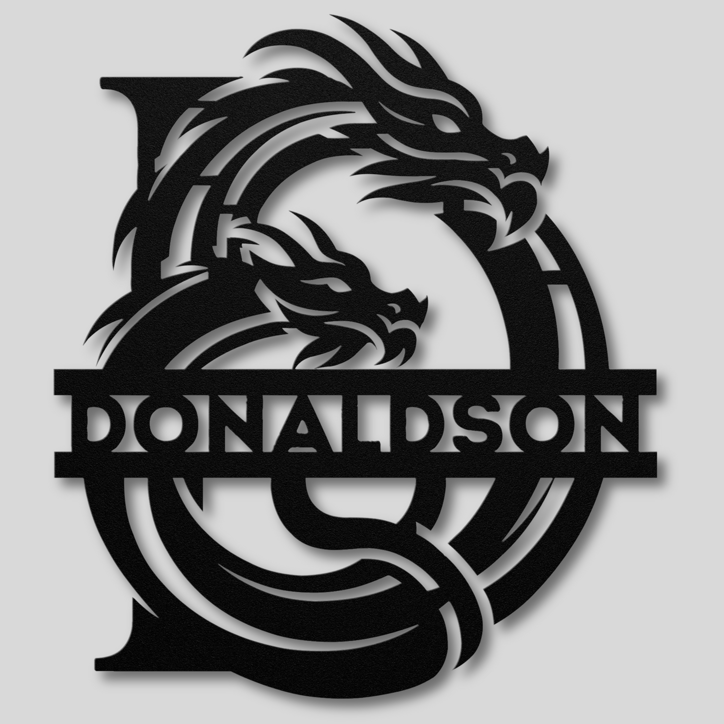 Custom Dragon Letter D Metal Sign: For Mythical Lovers