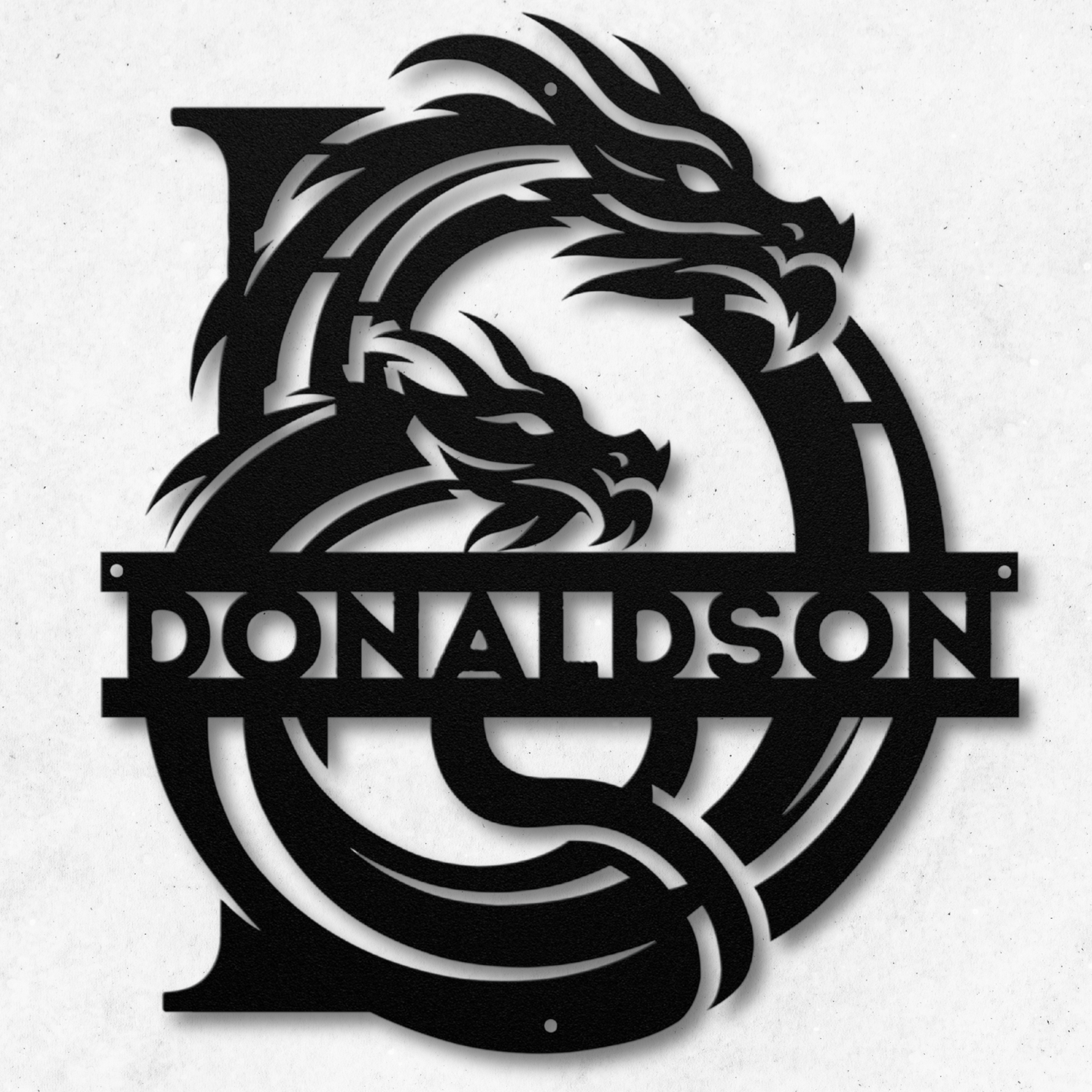 Custom Dragon Letter D Metal Sign: For Mythical Lovers