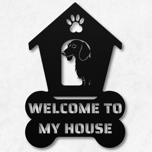 Dachshund Welcome Dog House Sign: A Warm Greeting for Your Home