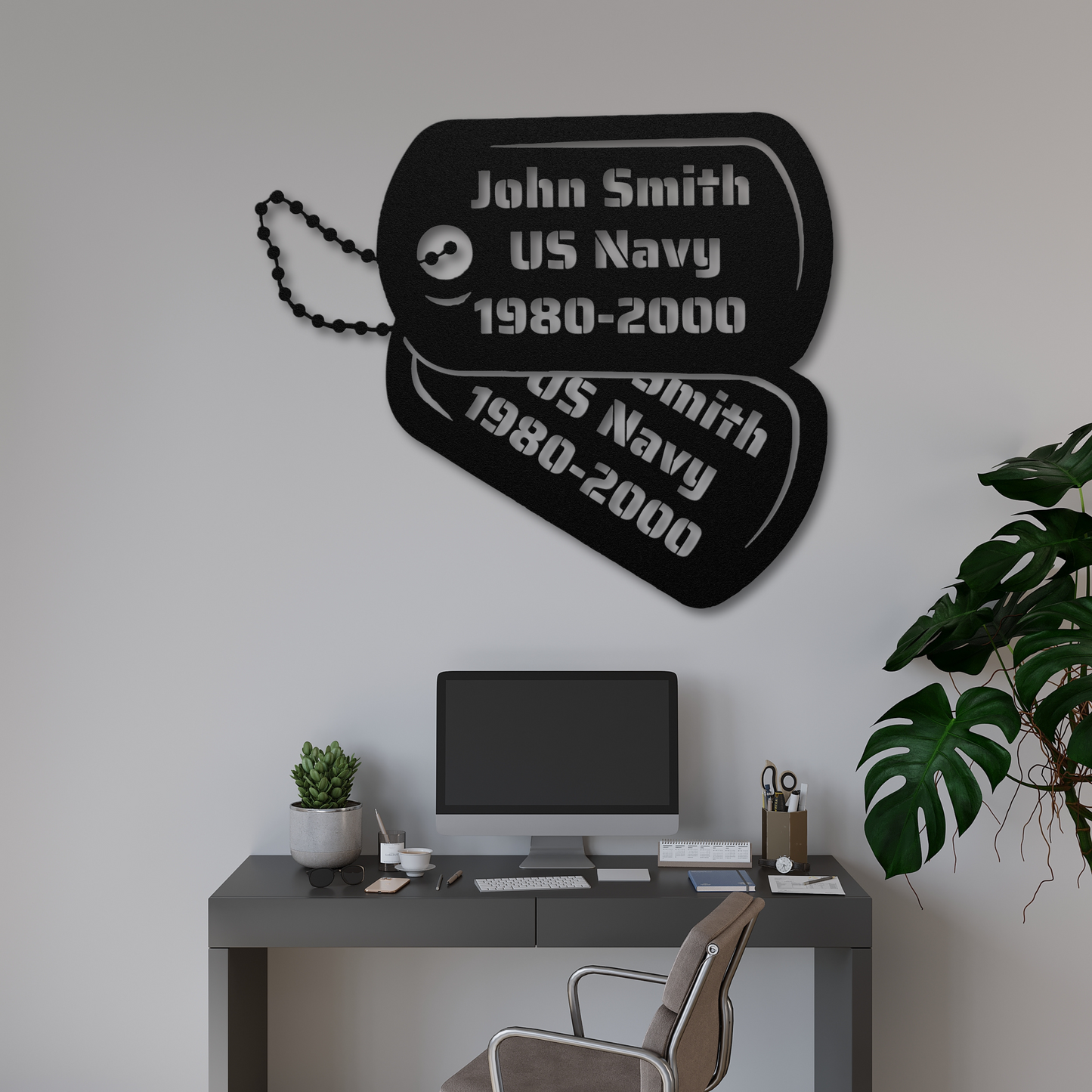 Honoring Heroes: Military Dog Tags Metal Wall Art