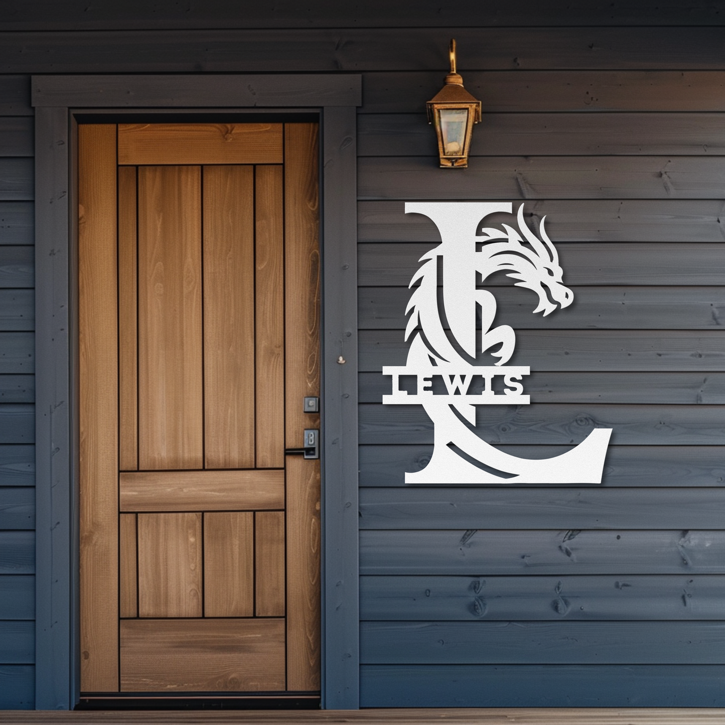 Custom Dragon Letter L Metal Sign: A Touch of Imagination