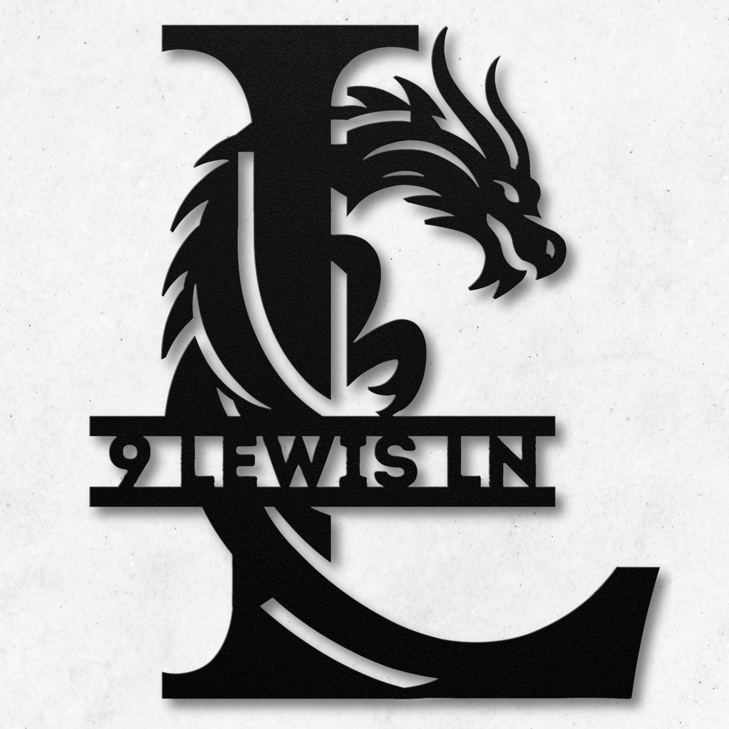 Custom Dragon Letter L Metal Sign: A Touch of Imagination