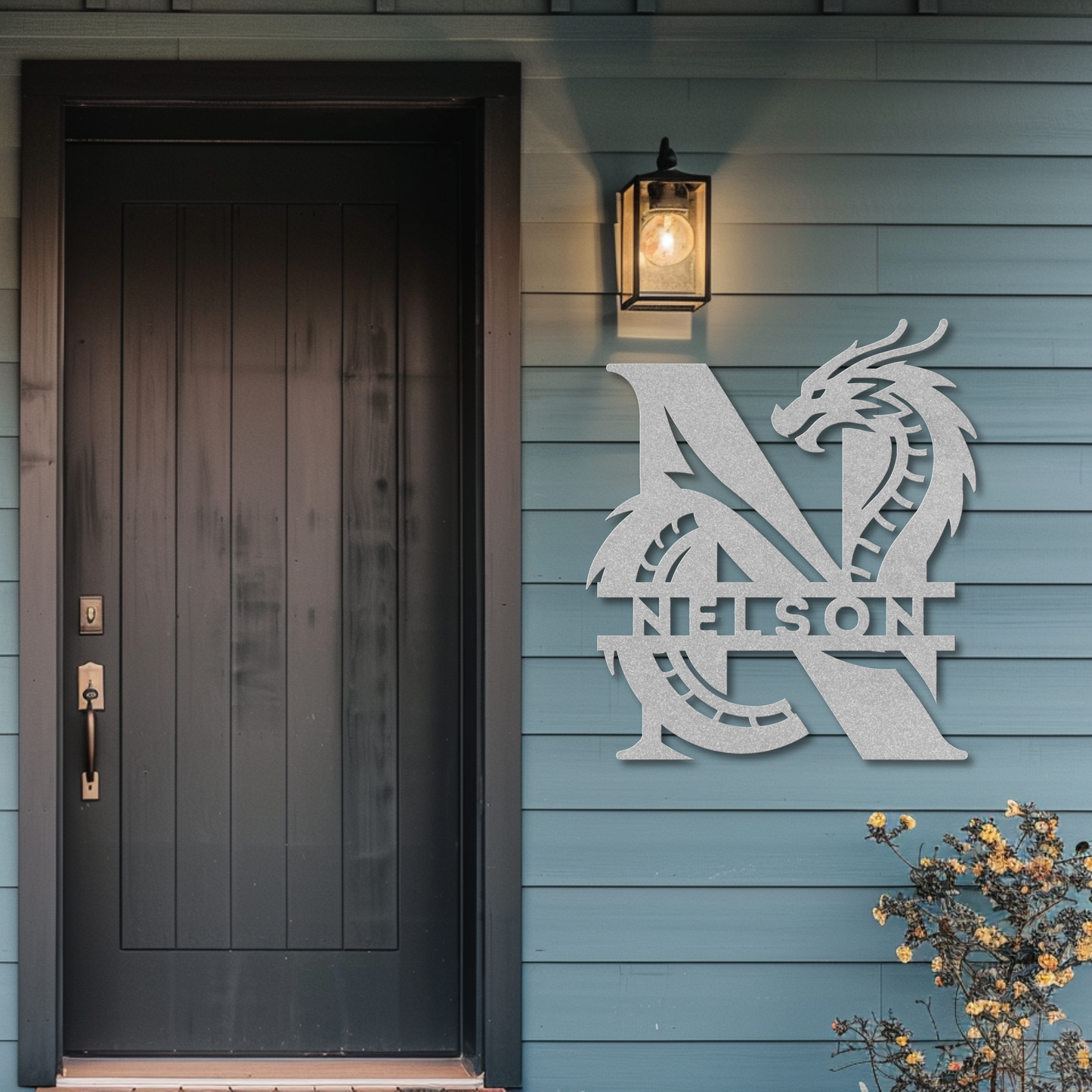 Custom Dragon Letter N Metal Sign: Bold and Imaginative