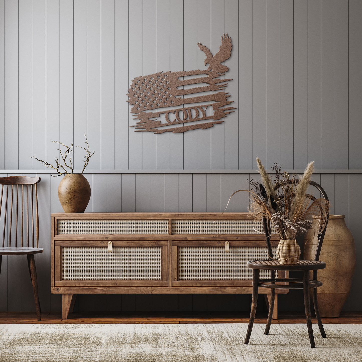 Name_Flag_with_Eagle_Copper_Rustic_Hallway_Mockup.png
