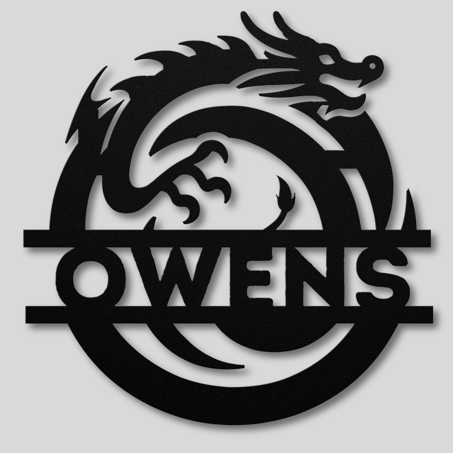 Custom Dragon Letter O Metal Sign: For Mythical Fans