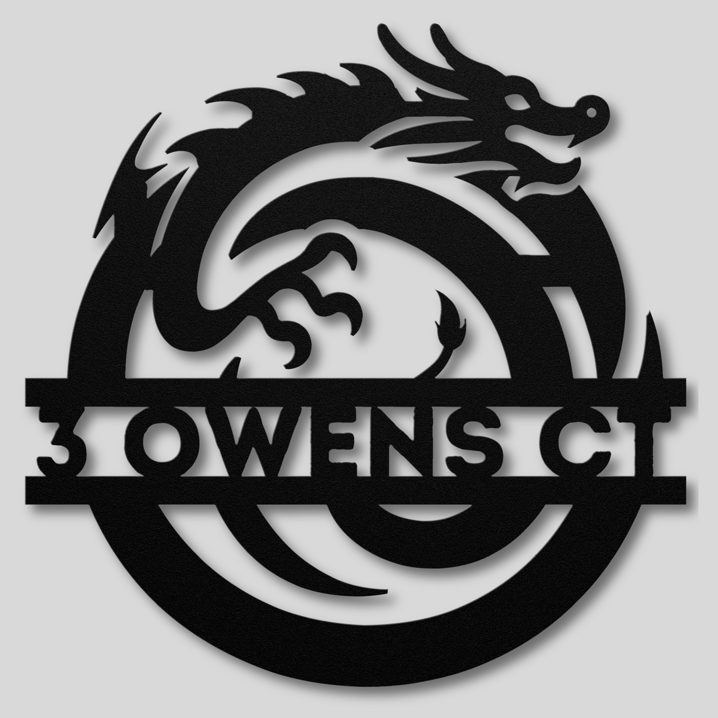 Custom Dragon Letter O Metal Sign: For Mythical Fans