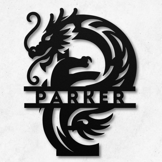Custom Dragon Letter P Metal Sign: A Touch of Fantasy Flair
