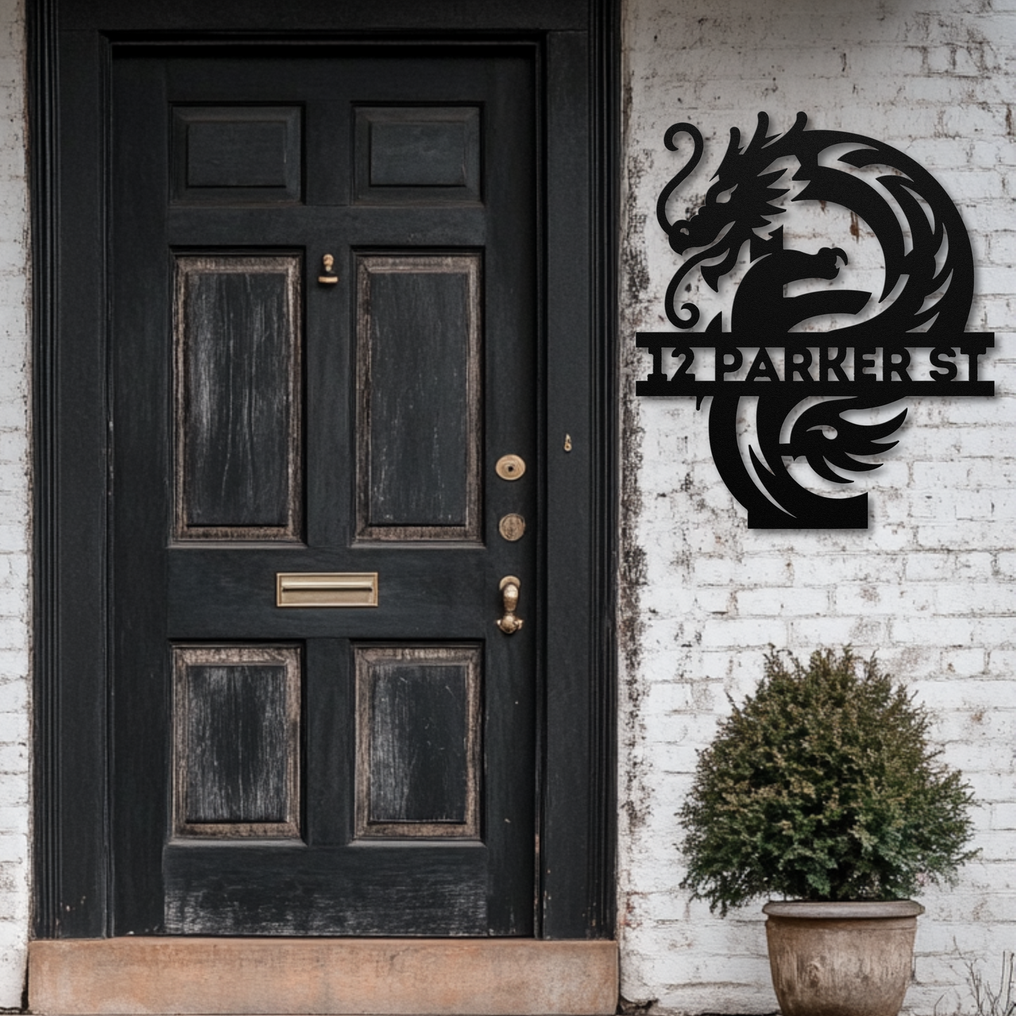 Custom Dragon Letter P Metal Sign: A Touch of Fantasy Flair