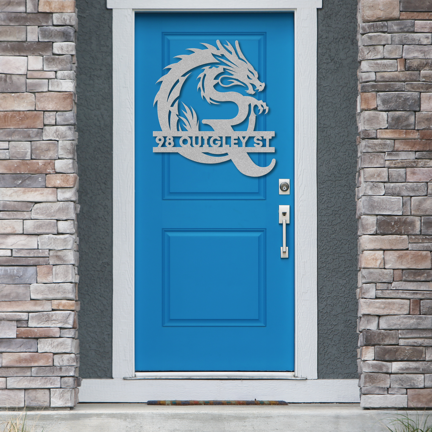 Custom Dragon Letter Q Metal Sign: A Touch of Enchantment