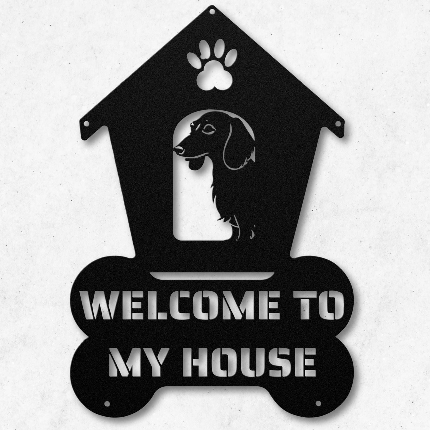 Dachshund Welcome Dog House Sign: A Warm Greeting for Your Home