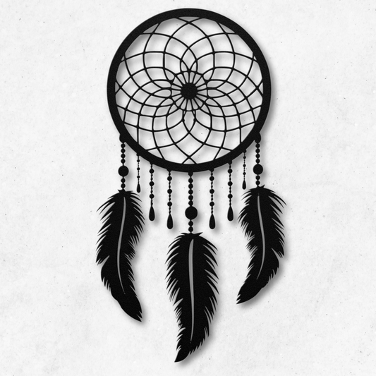 Whimsical Dream Catcher Metal Wall Art: Embrace Tranquility