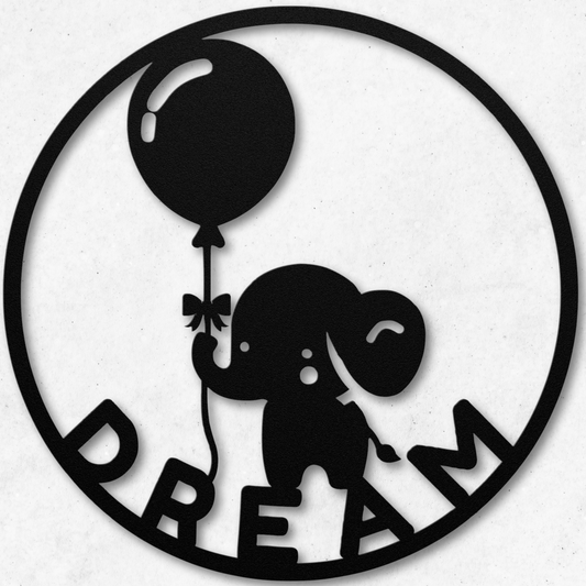 Whimsical Dream Elephant Metal Wall Art: Add a Playful Touch