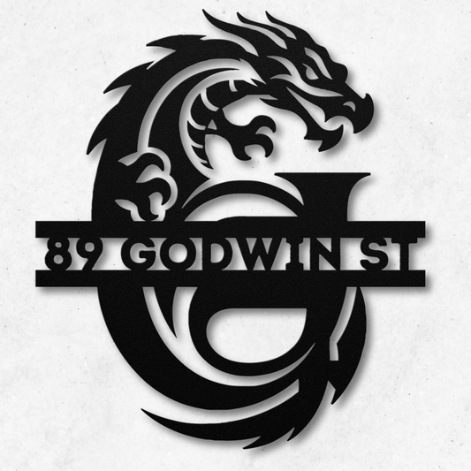 Custom Dragon Letter G Metal Sign: A Touch of Fantasy Flair