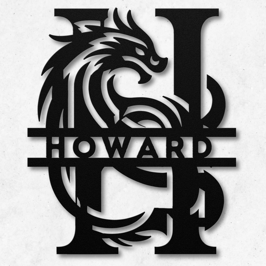Custom Dragon Letter H Metal Sign: A Touch of Enchantment