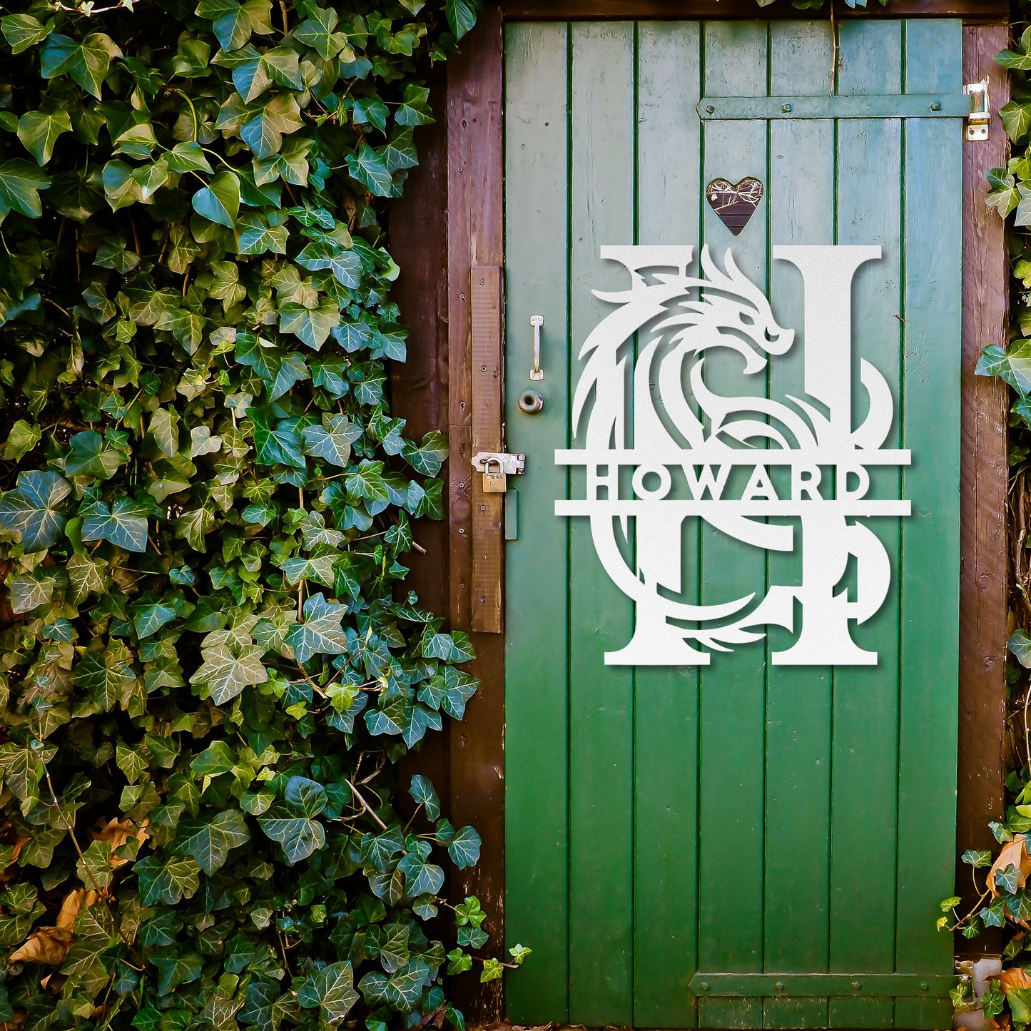 Custom Dragon Letter H Metal Sign: A Touch of Enchantment