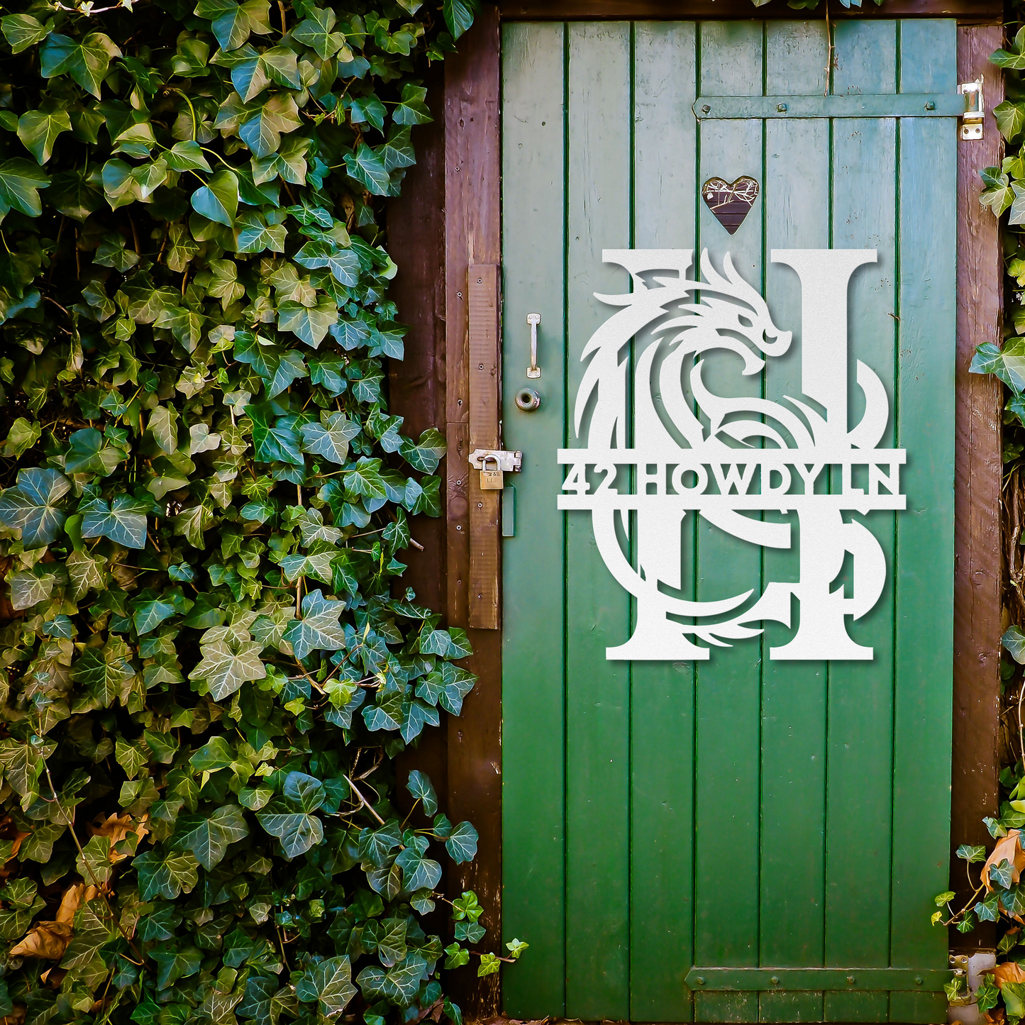 Custom Dragon Letter H Metal Sign: A Touch of Enchantment