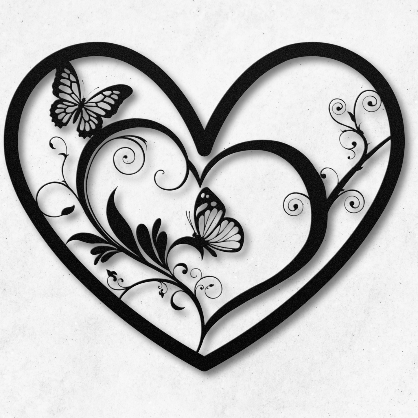 Unique Heart of Butterflies Metal Wall Art: A Symbol of Transformation