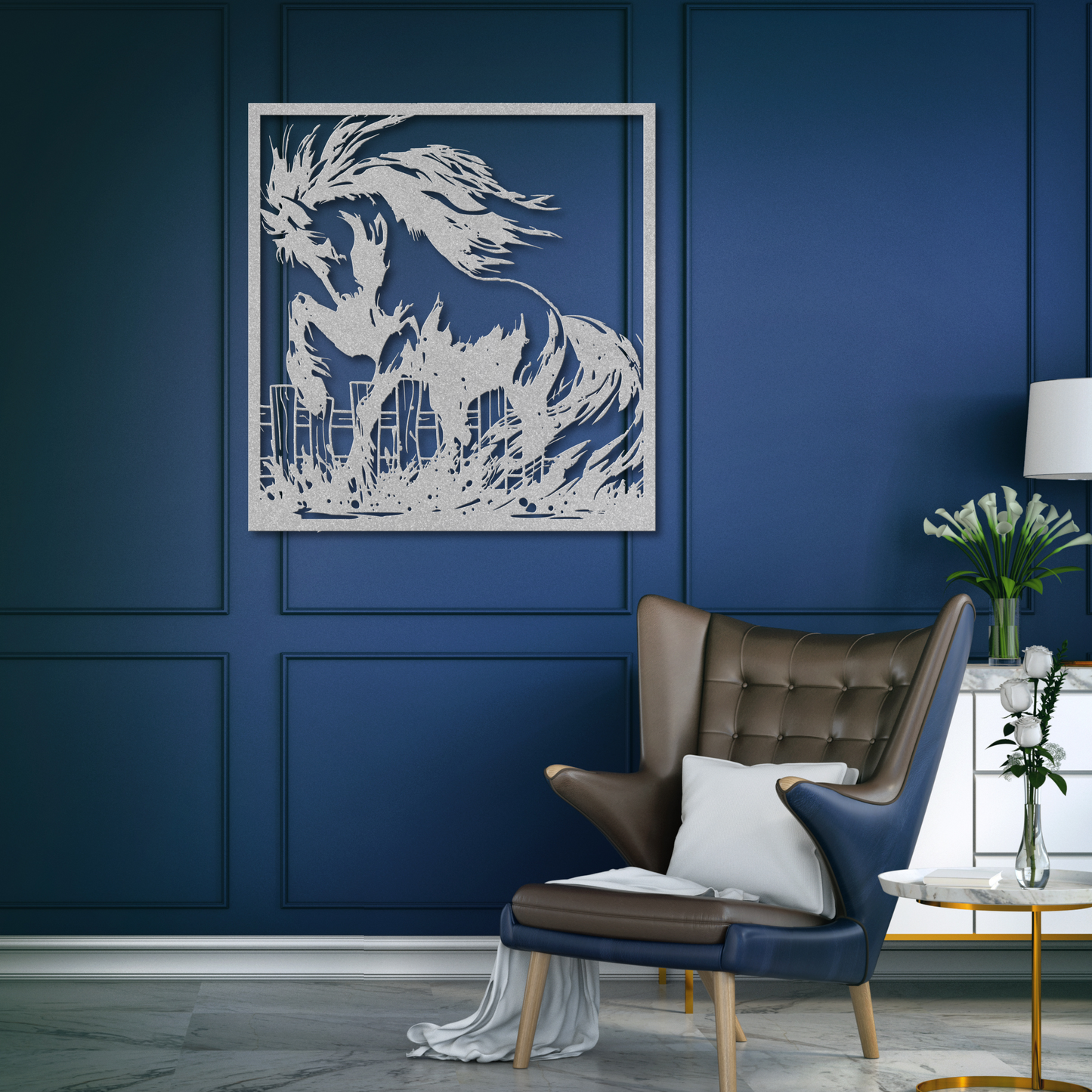 Rustic Horse in Mud Metal Wall Art: Embrace the Beauty of Horses