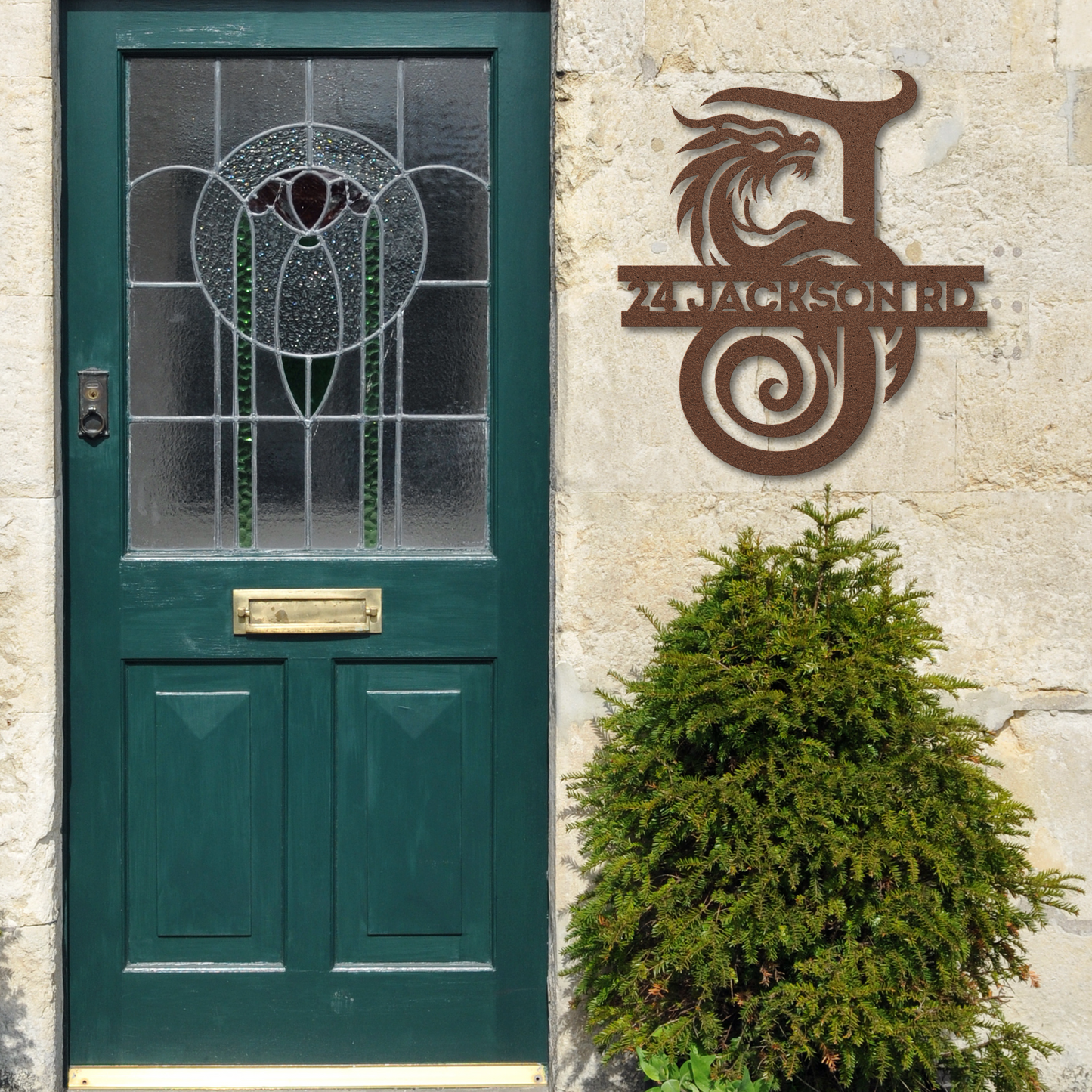 Custom Dragon Letter J Metal Sign: A Touch of Mythical Charm