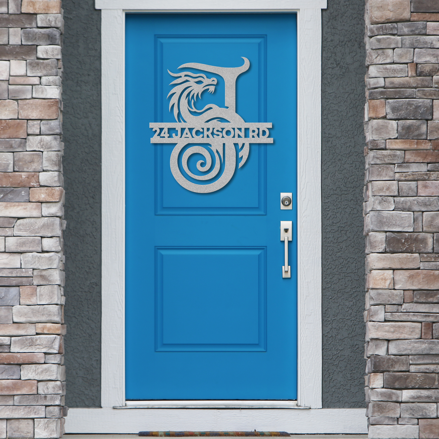 Custom Dragon Letter J Metal Sign: A Touch of Mythical Charm