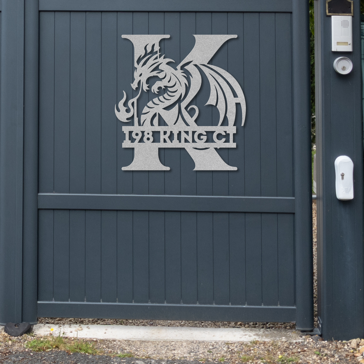 Custom Dragon Letter K Metal Sign: Enchanting and Unique