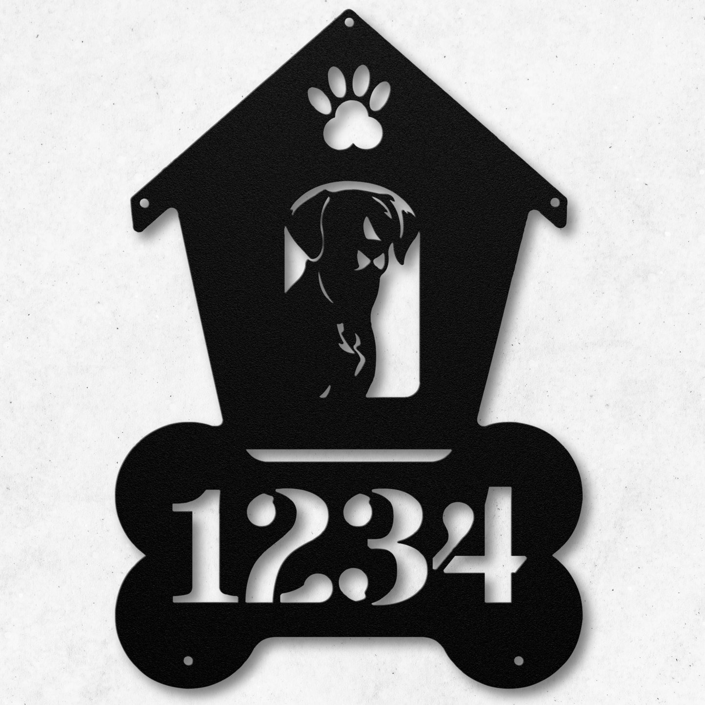 Labrador Retriever Welcome Dog House Metal Sign: A Warm Greeting for Your House