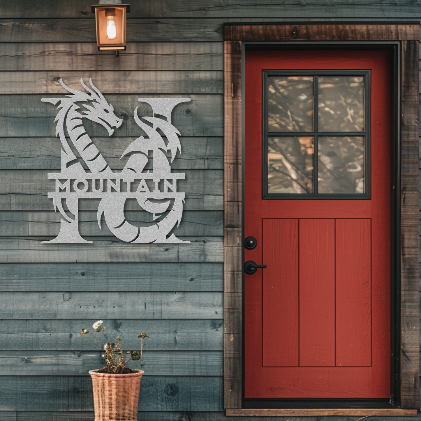 Custom Dragon Letter M Metal Sign: For Mythical Lovers