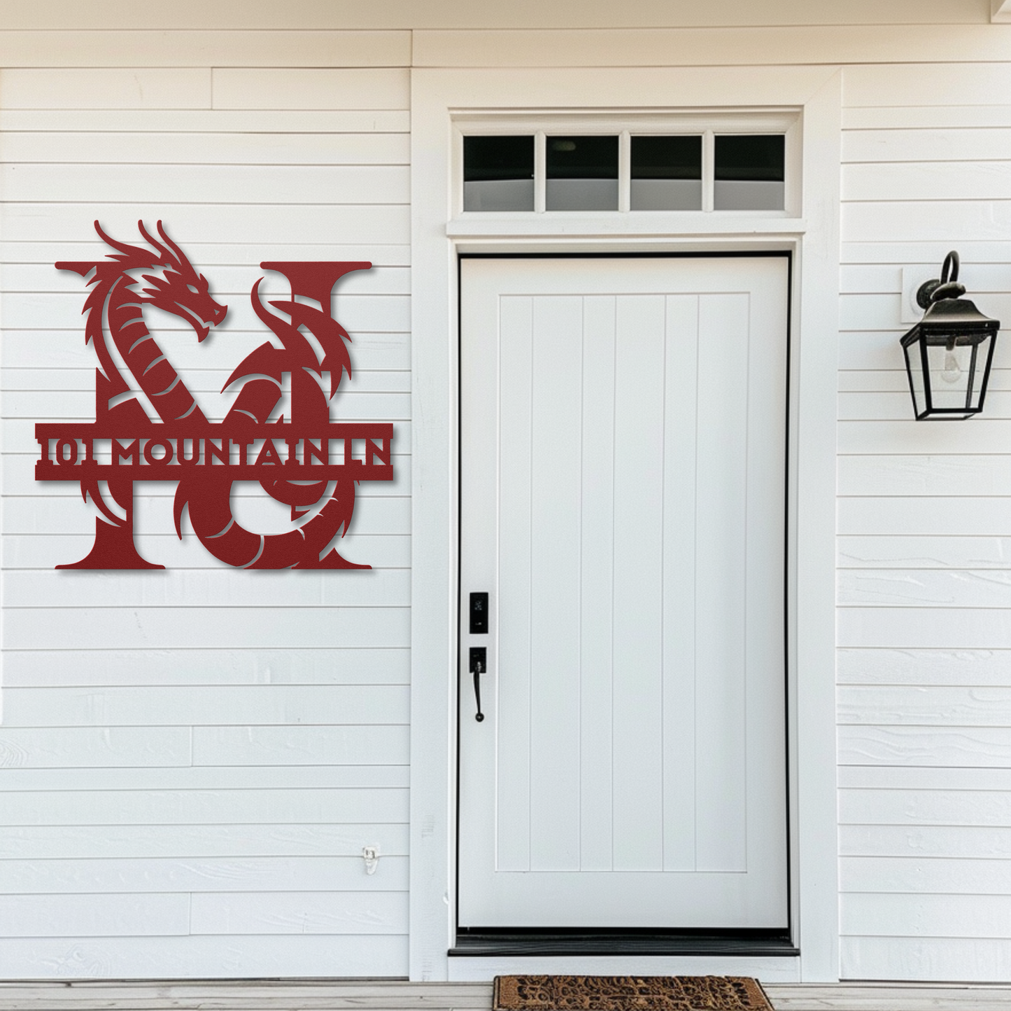 Custom Dragon Letter M Metal Sign: For Mythical Lovers