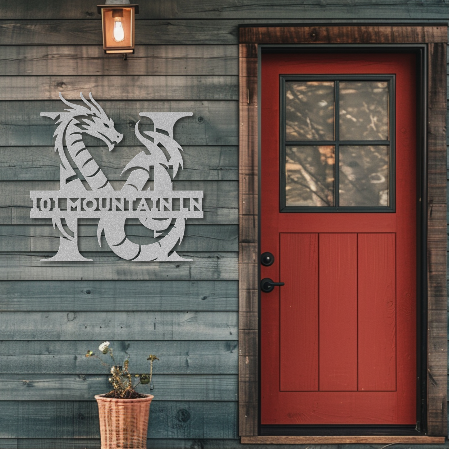 Custom Dragon Letter M Metal Sign: For Mythical Lovers