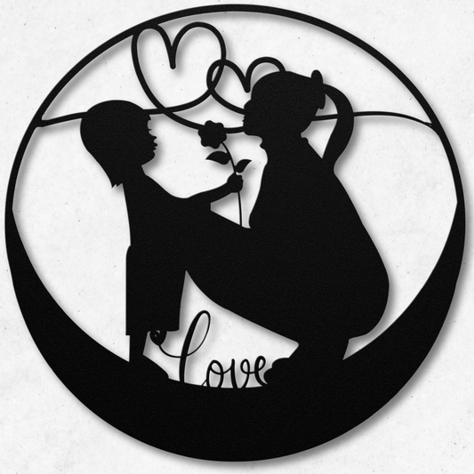 Heartwarming Mother and Child Metal Wall Art: A Tender Tribute