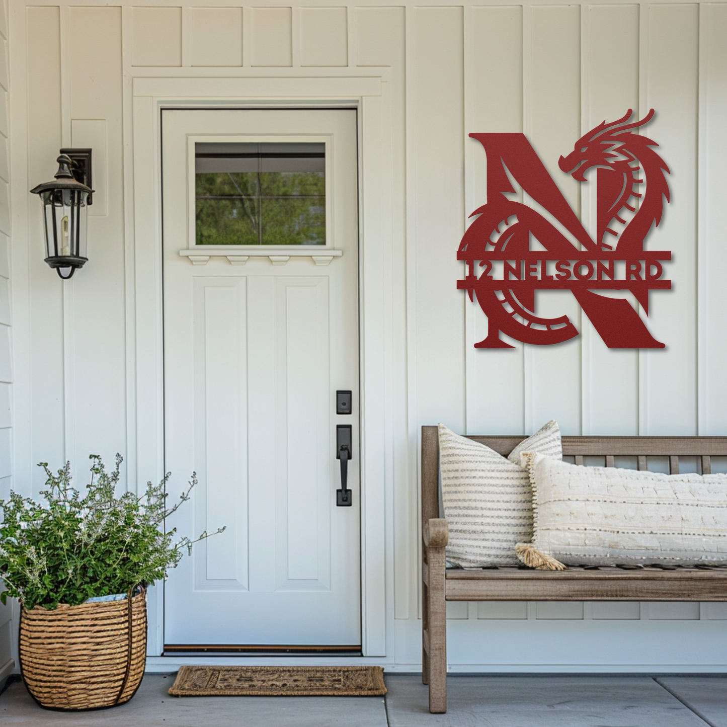 Custom Dragon Letter N Metal Sign: Bold and Imaginative