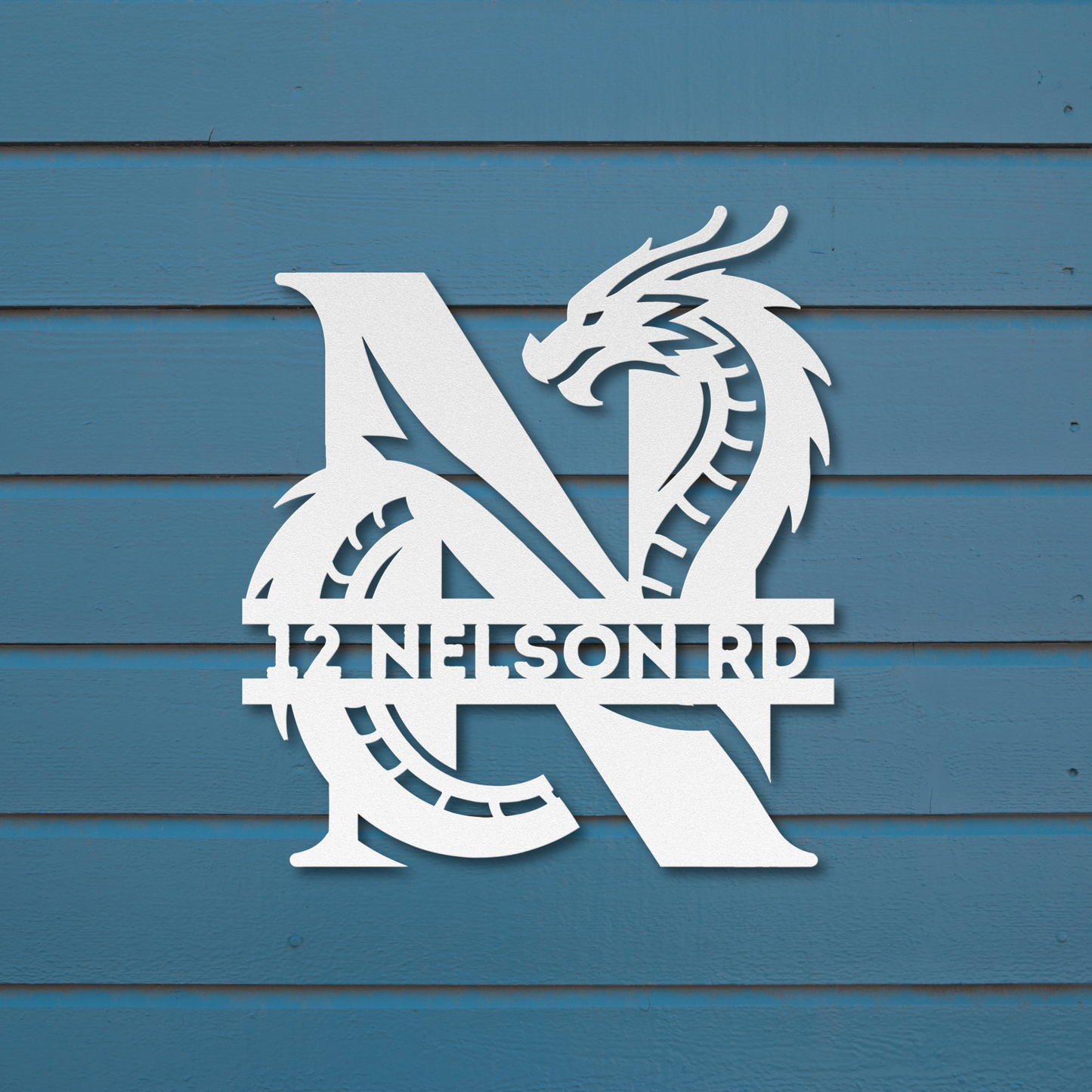 Custom Dragon Letter N Metal Sign: Bold and Imaginative