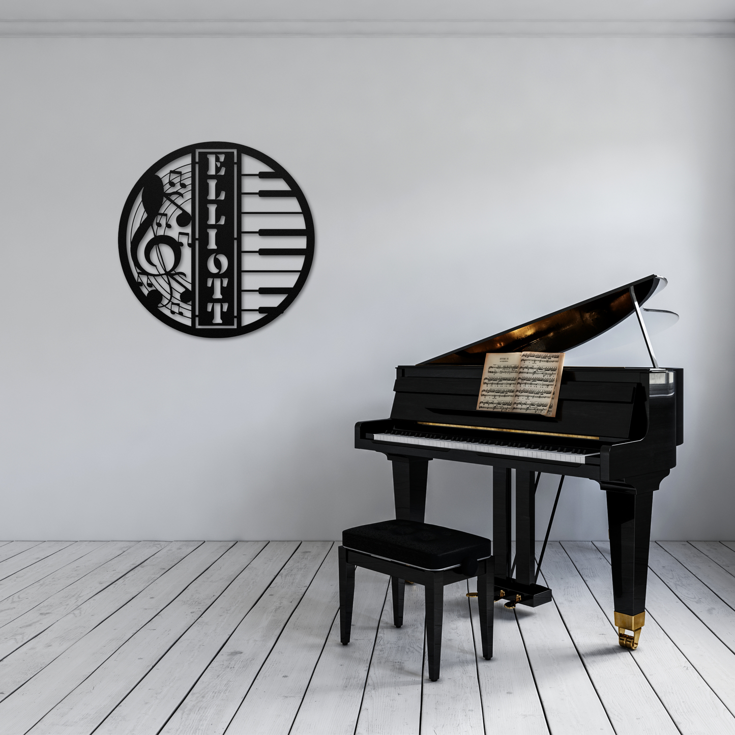 Stylish Piano Music Metal Wall Art: Bring Melodies to Life