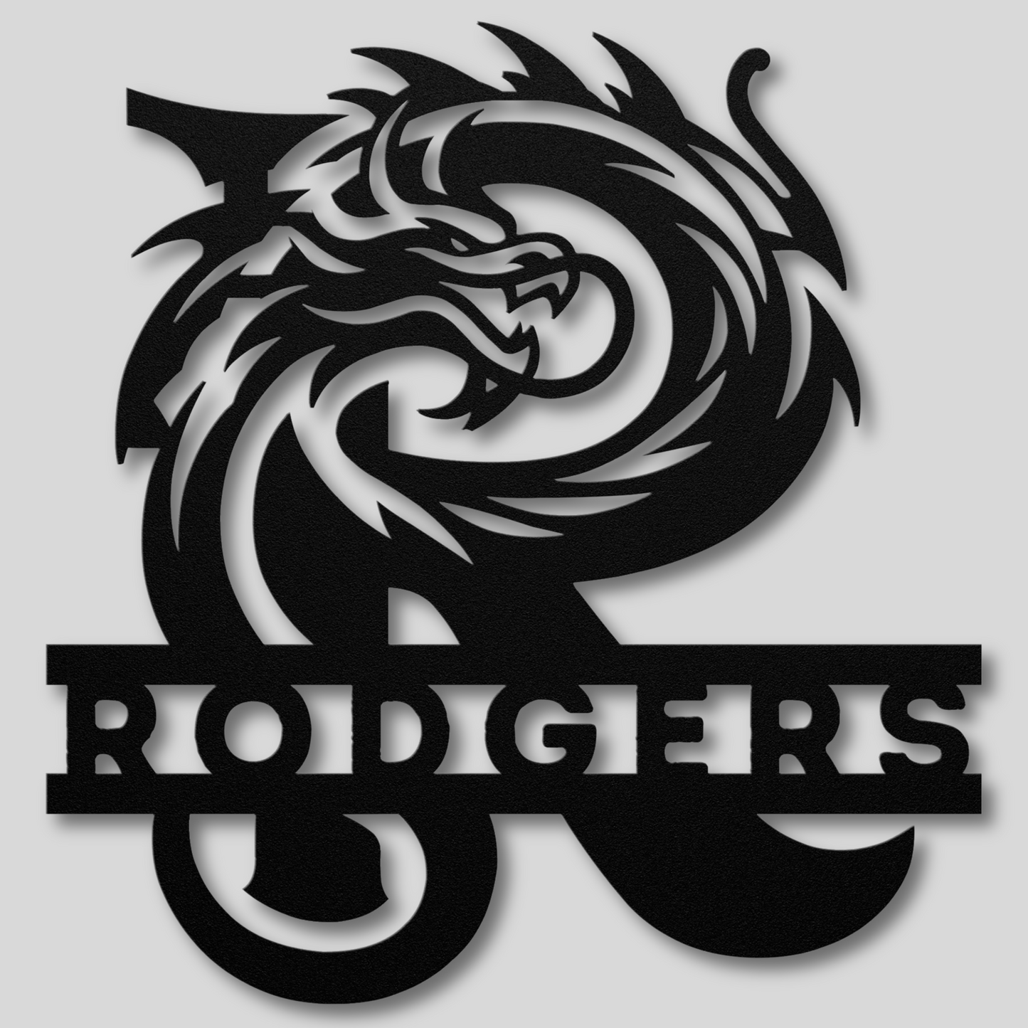 Custom Dragon Letter R Metal Sign: A Striking Statement Piece