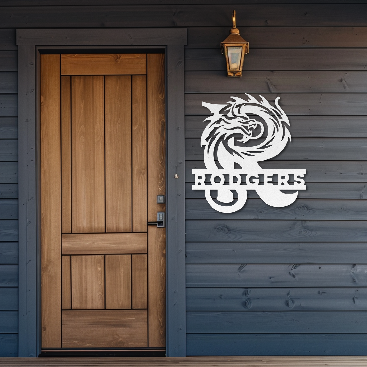 Custom Dragon Letter R Metal Sign: A Striking Statement Piece