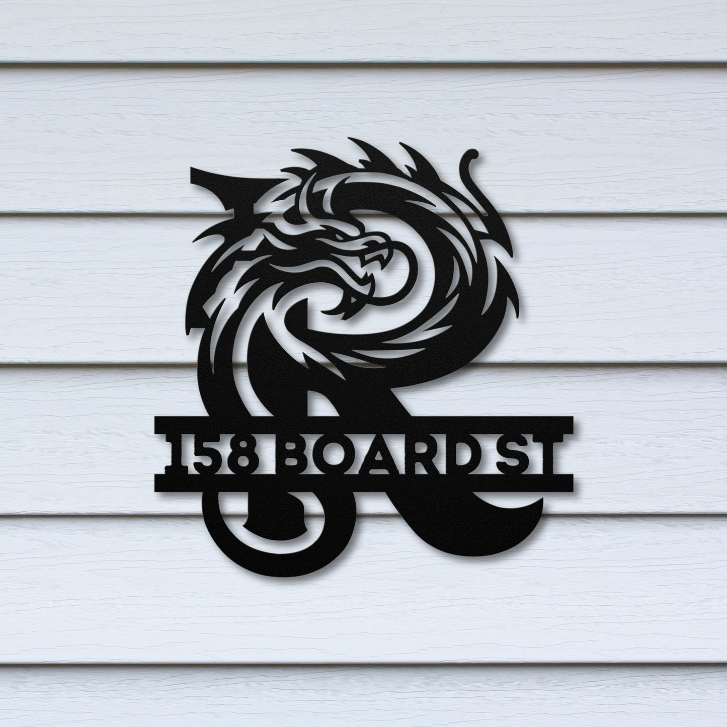 Custom Dragon Letter R Metal Sign: A Striking Statement Piece