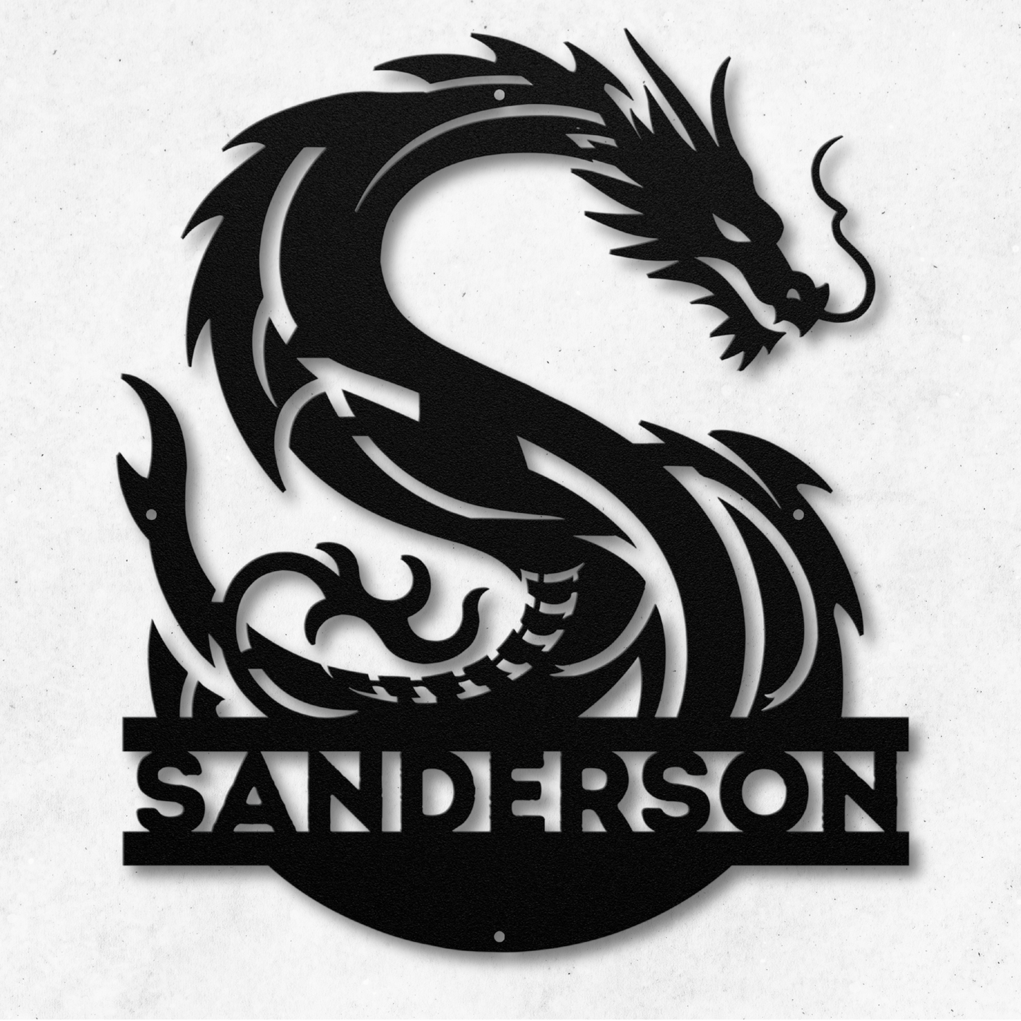 Custom Dragon Letter S Metal Sign: A Touch of Mythical Charm