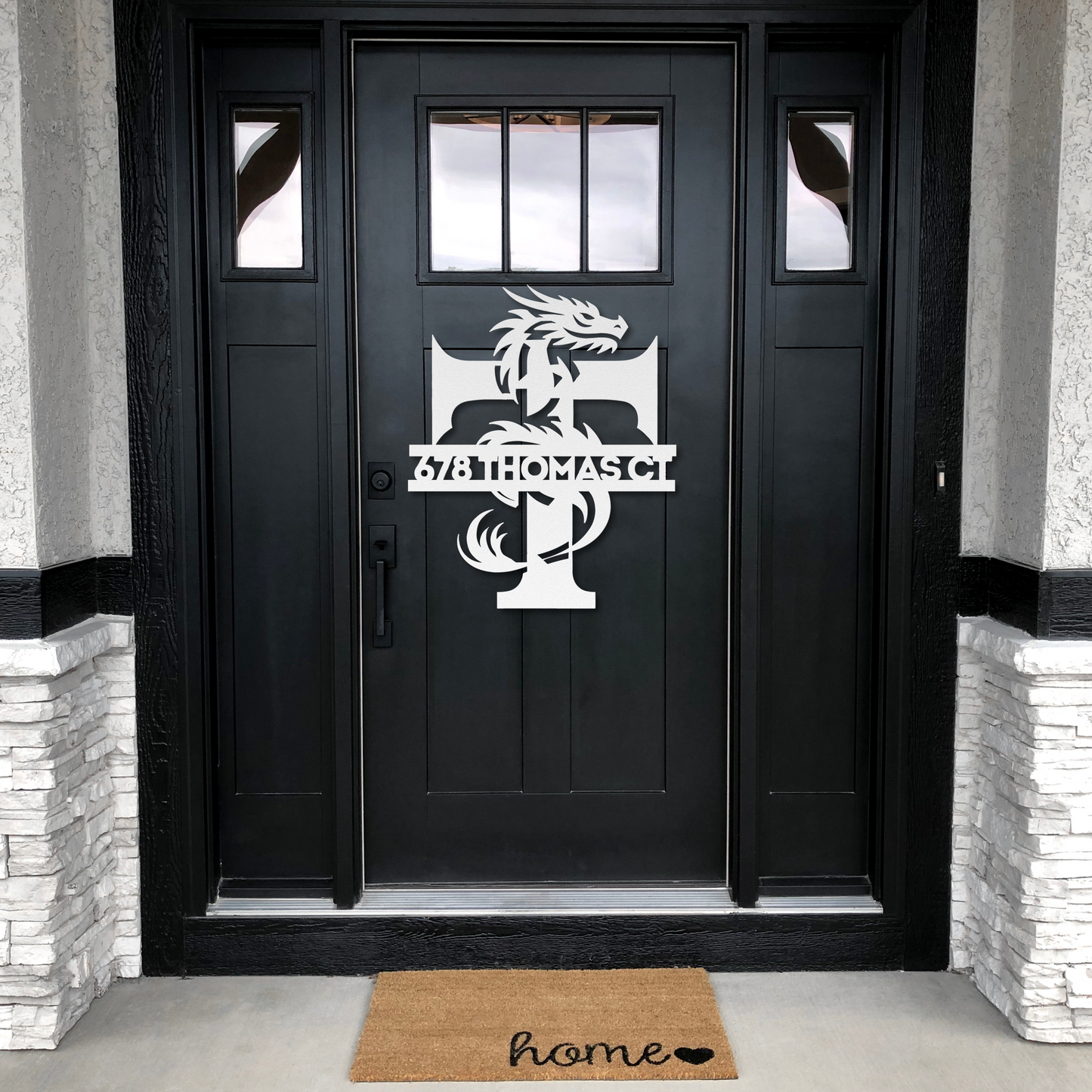 Custom Dragon Letter T Metal Sign: Enchanting and Unique