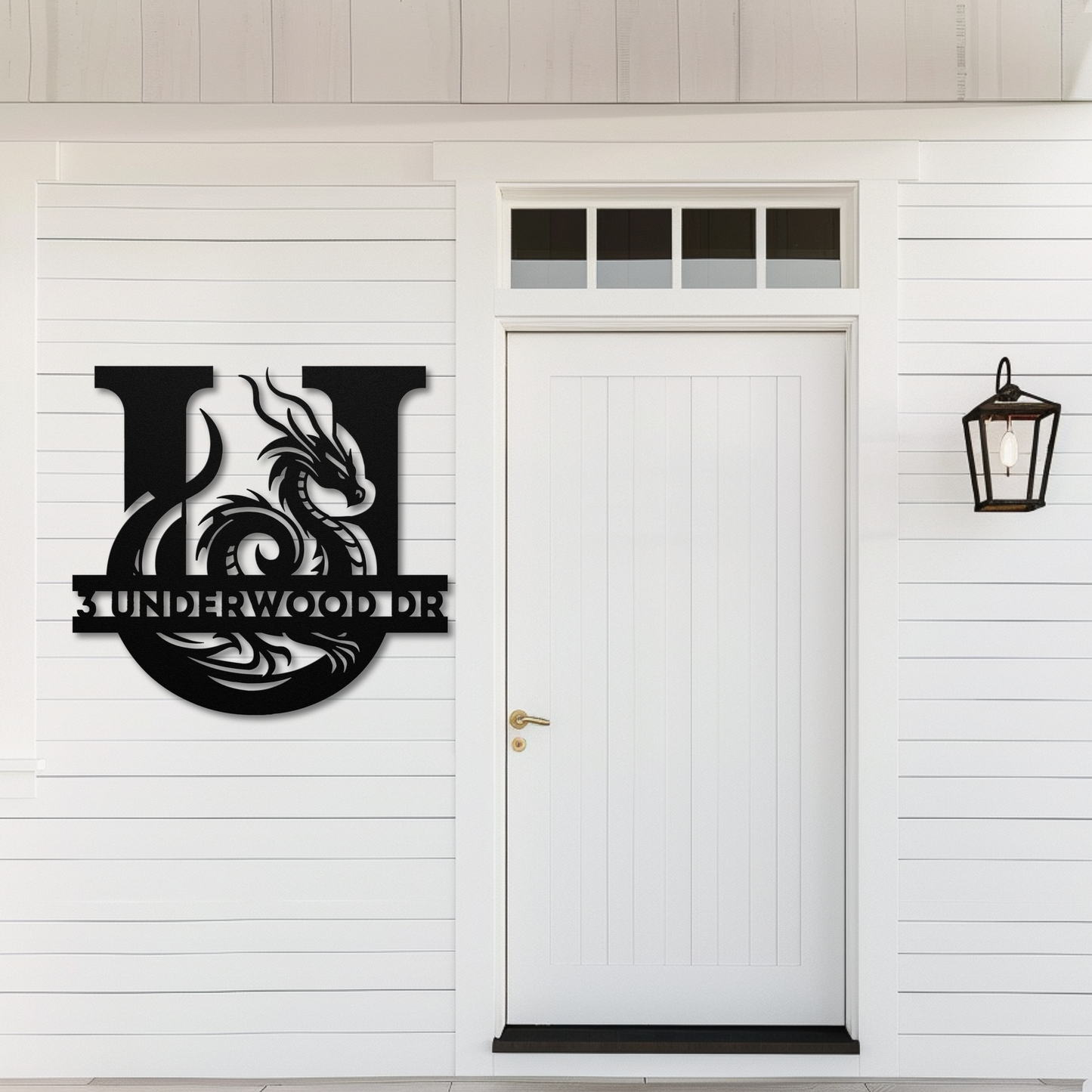 Custom Dragon Letter U Metal Sign: A Touch of Imagination