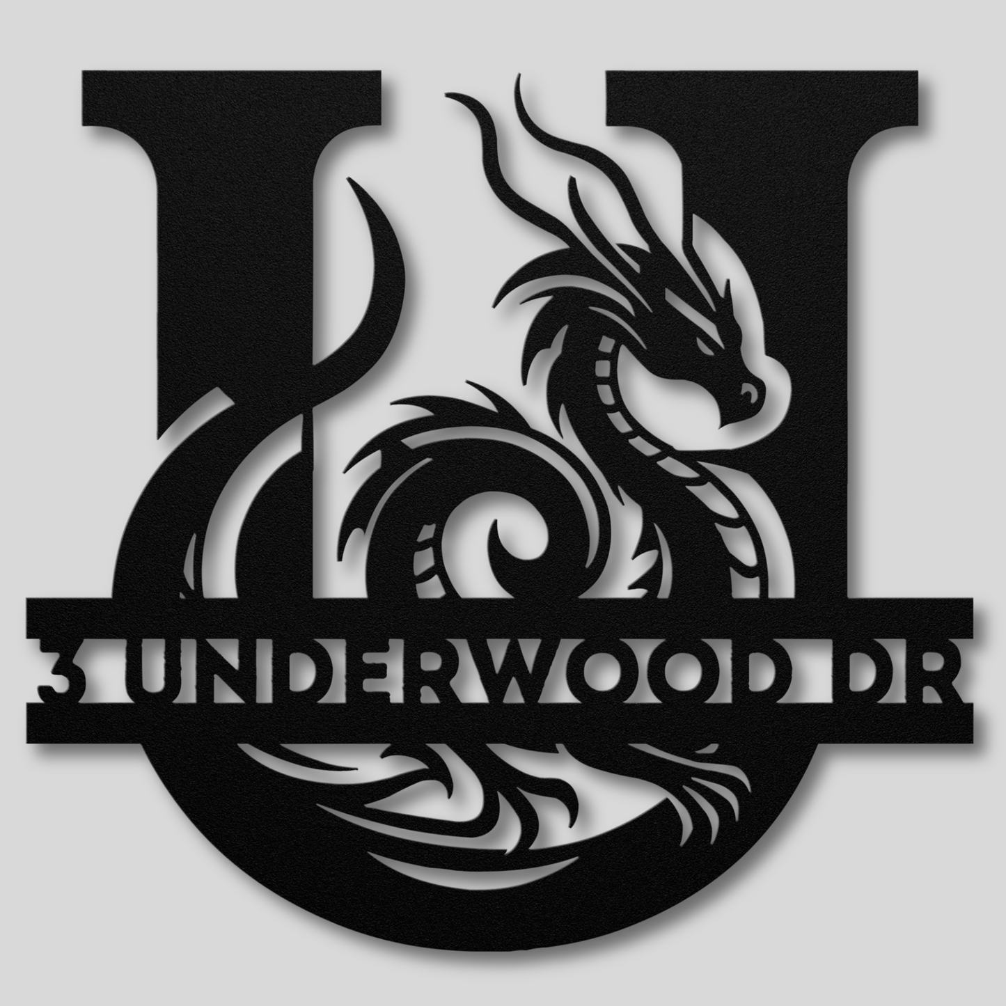 Custom Dragon Letter U Metal Sign: A Touch of Imagination